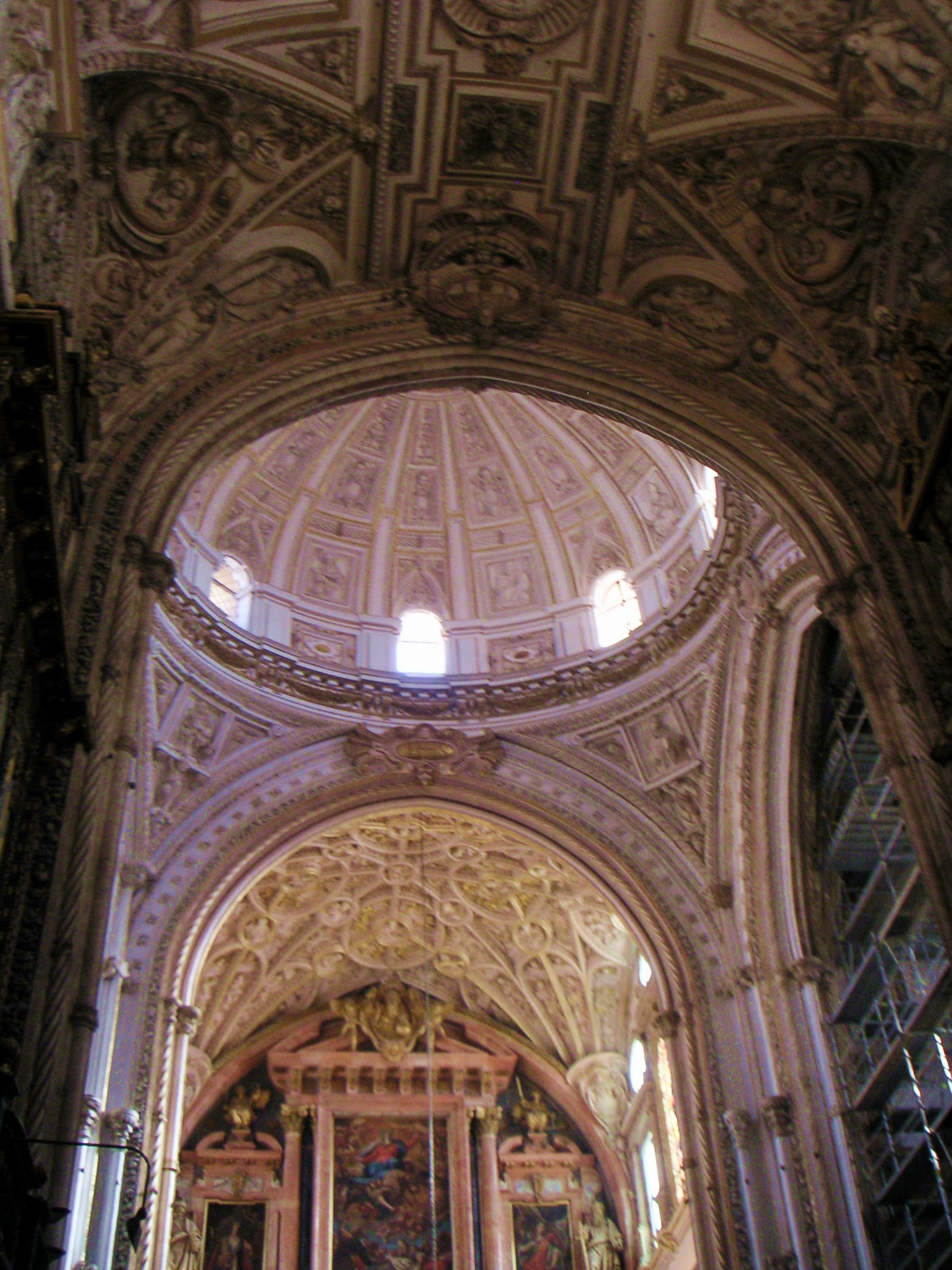 The stunning interior ceiling of the Cathederal