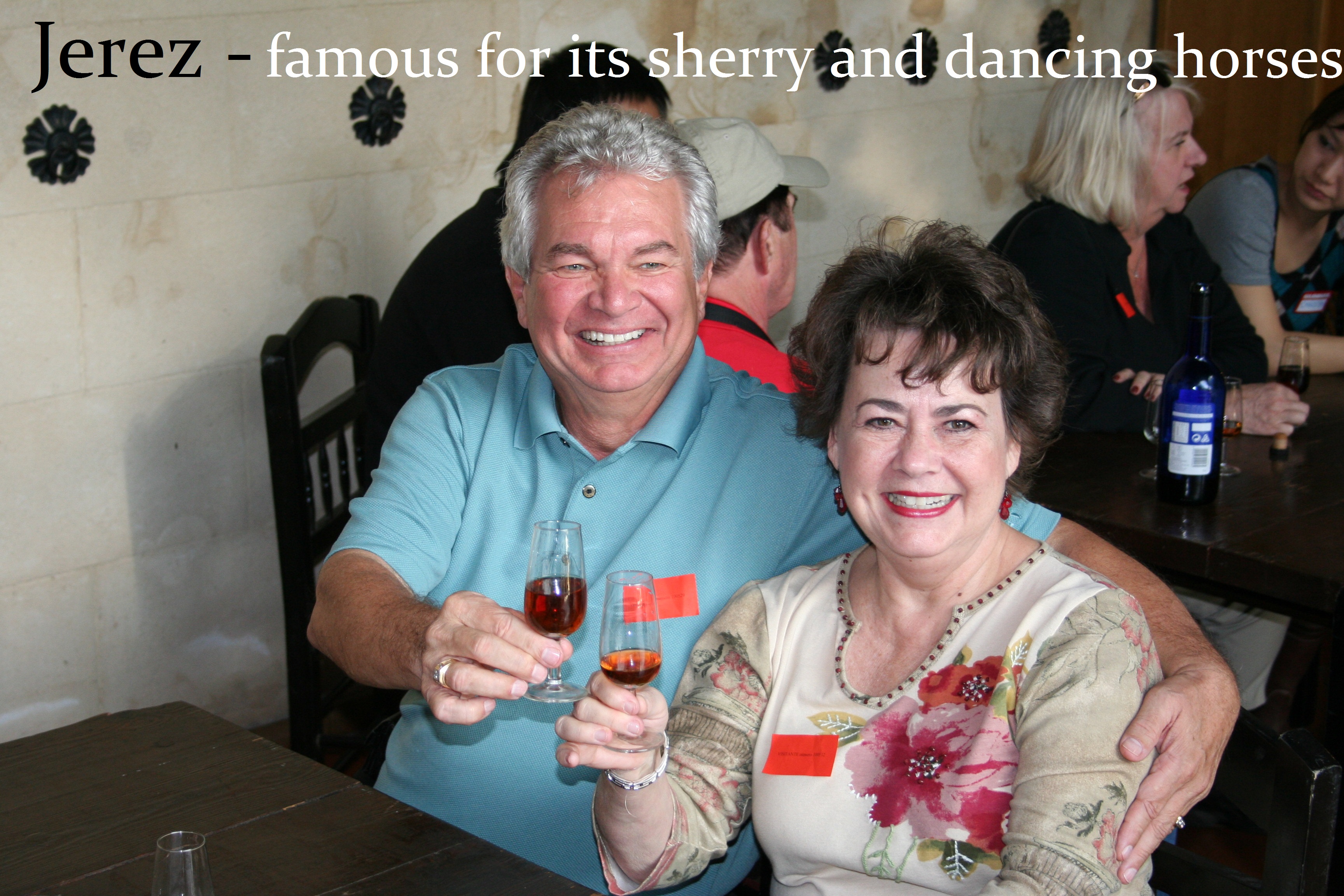 Sipping sherry at a Bodega in Jerez. Click here for more pictures.